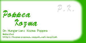 poppea kozma business card